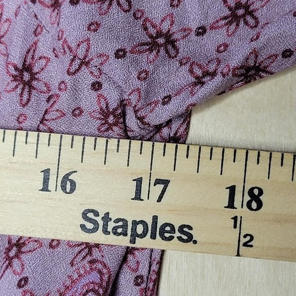 Aeropostale Burgundy Peasant Top Neck Strap Detail Women Sz S - Picture 6 of 8